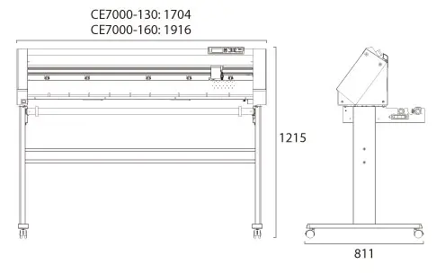 CE7000-130/160　本体寸法図